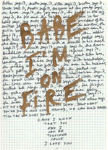 Babe I’m on fire, 2013. Technique mixte, 33 x 25 cm.