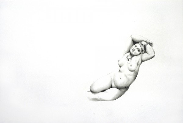 Tatouages, Ingres #2, 2006. Mine de plomb, 50 x 65 cm.