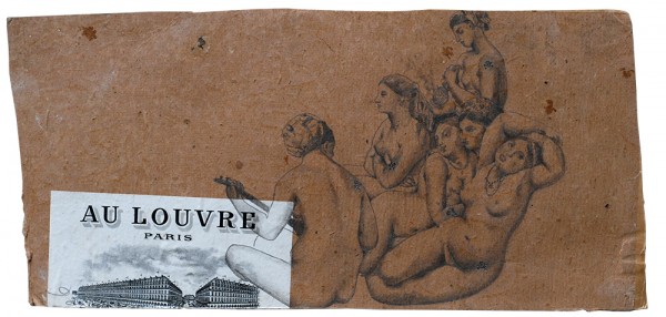 Tatouages, Ingres #8, 2006. Mine de plomb, 14 x 22 cm.