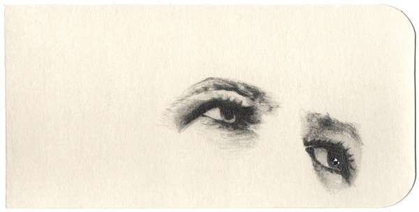 REGARD-bowie #32, 2013. Mine de plomb, 9,5 x 19,5 cm. 