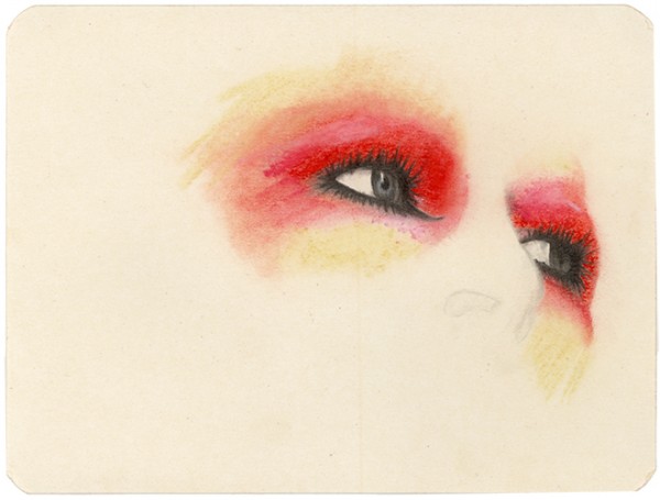 REGARD-bowie #4, 2012. Mine de plomb, pastel, 15 x 20,5 cm.